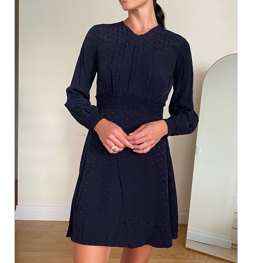 Sandro Paris navy blue dress US4